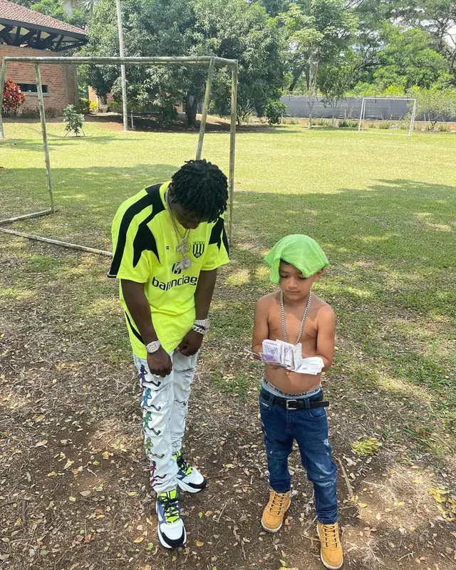 Jackboy outfit in Balenciaga, Amiri, and Grateful Dead, 2021