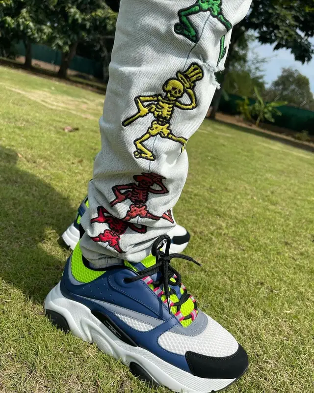 Jackboy outfit in Balenciaga, Amiri, and Grateful Dead, 2021