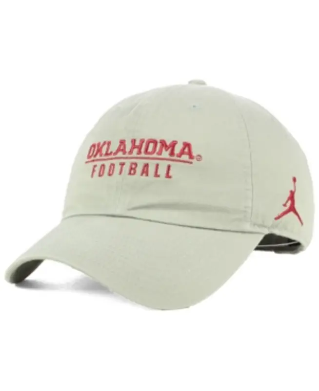 Jordan Oklahoma Sooners Campus Sport Strapback Cap In Gray $25