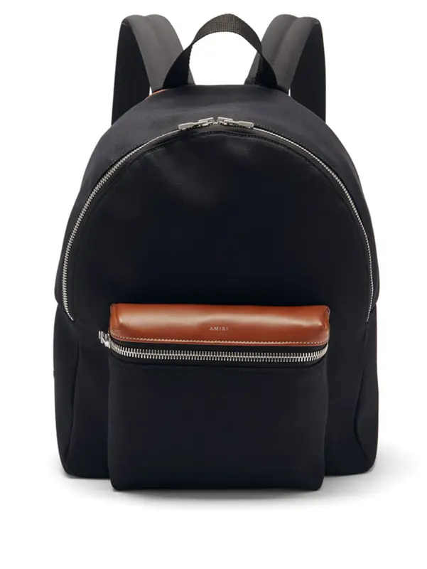 Amiri Leather-trimmed Canvas Backpack In Black $950