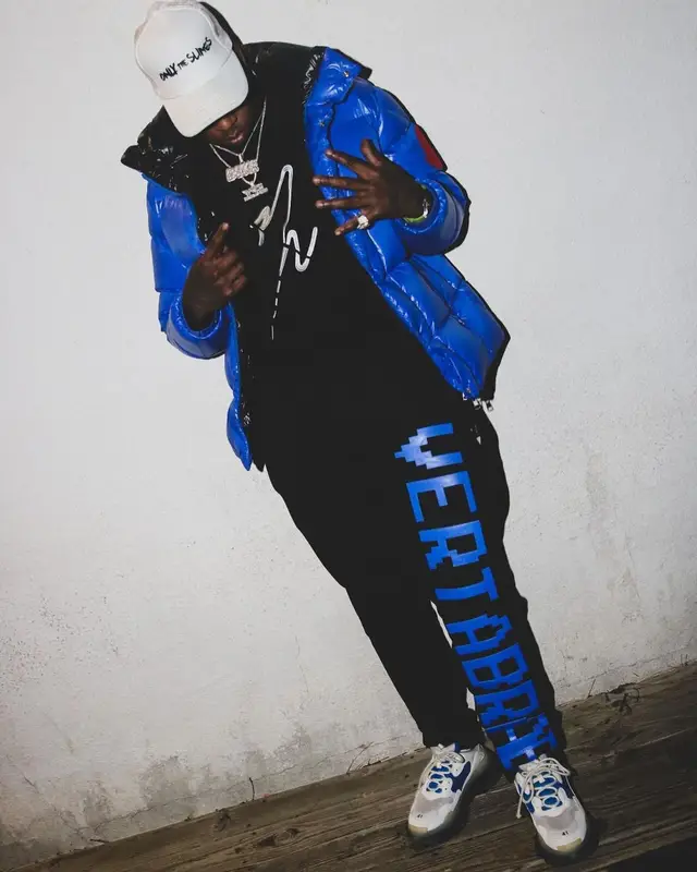 Lil Duke outfit in Moncler, Vicaire, and Vertabrae, 2021