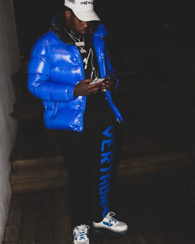 Lil Duke outfit in Moncler, Vicaire, and Vertabrae, 2021