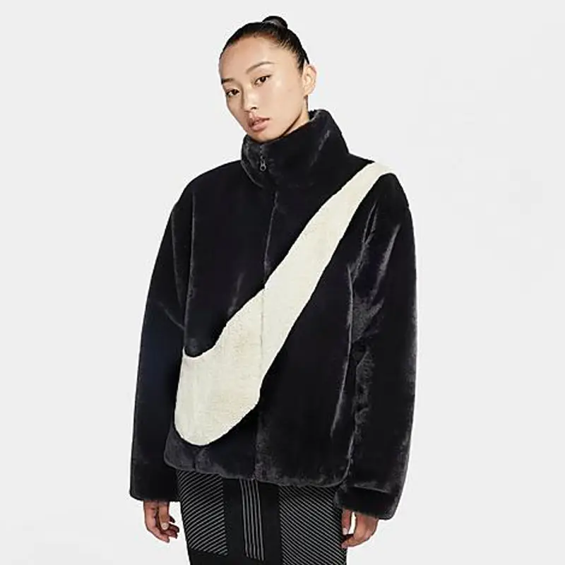 women's nike sportswear plush faux fur jacket