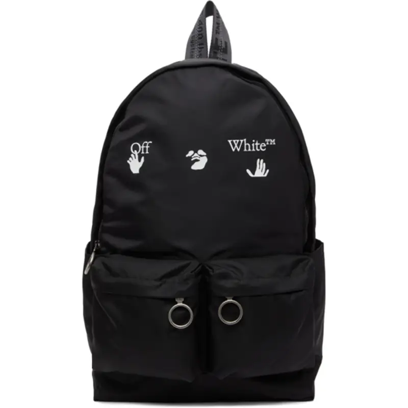 Off-White Off-white Black Logo Backpack In Black Whit $710
