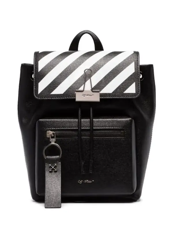 Off-White Off White | Diag Mini Backpack In Black Calfskin $1075