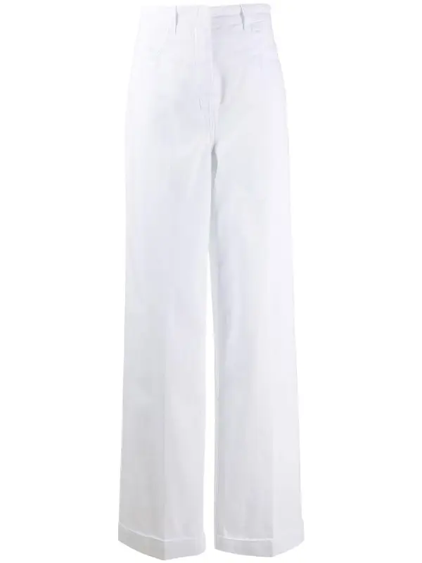 Philosophy Di Lorenzo Serafini High-waisted Flared Trousers In White $301