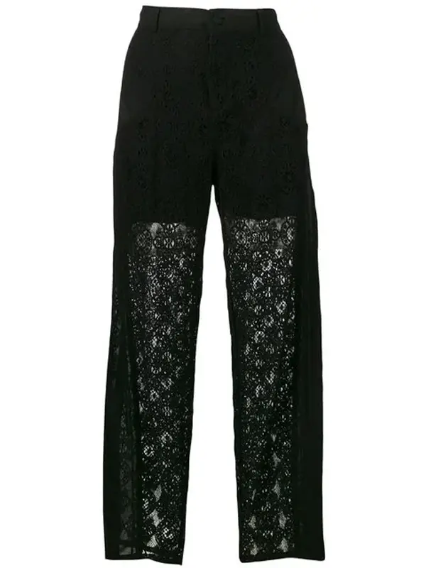 Philosophy Di Lorenzo Serafini Lace Panelled Trousers In Black $690