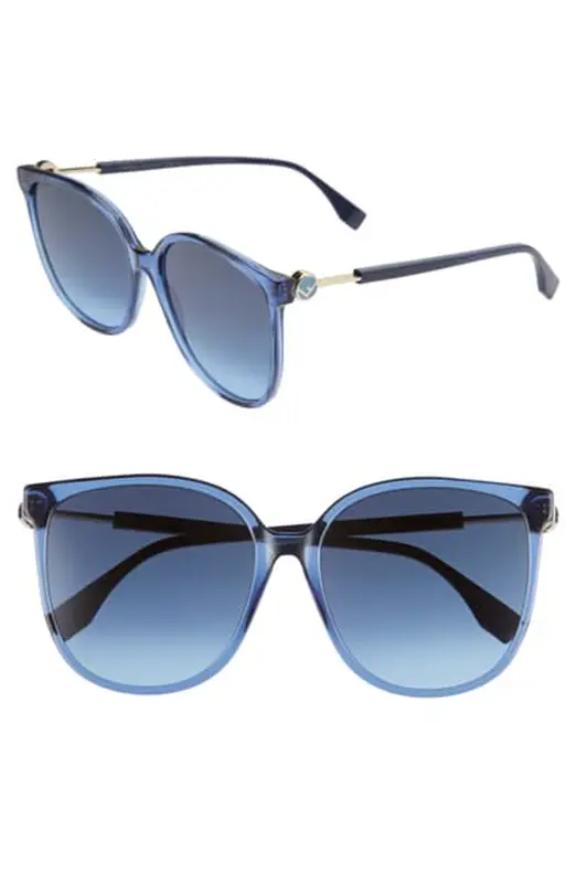 fendi 58mm cat eye sunglasses