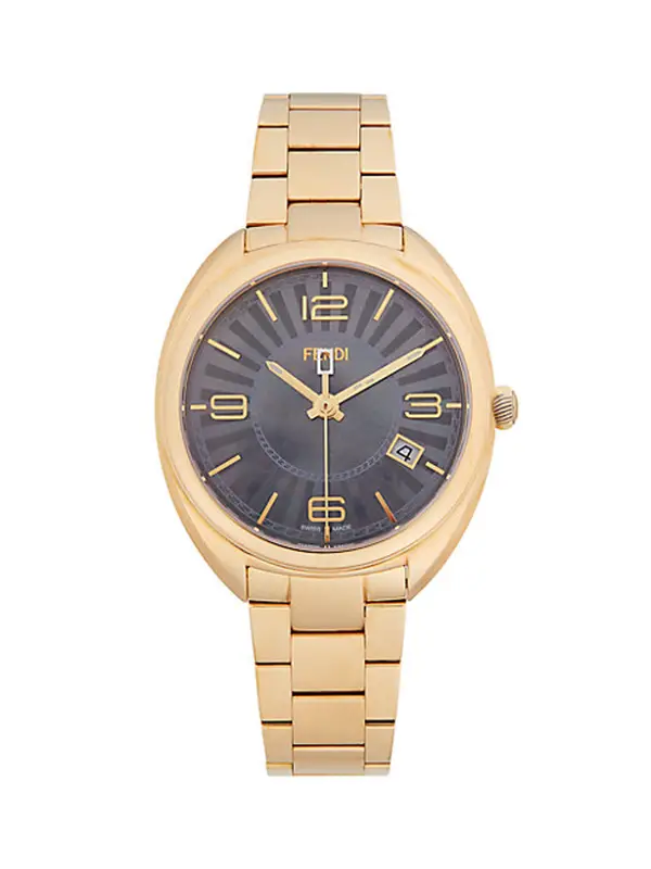 Fendi Goldtone Stainless Steel & Mother-of-pearl Bracelet Watch $1295