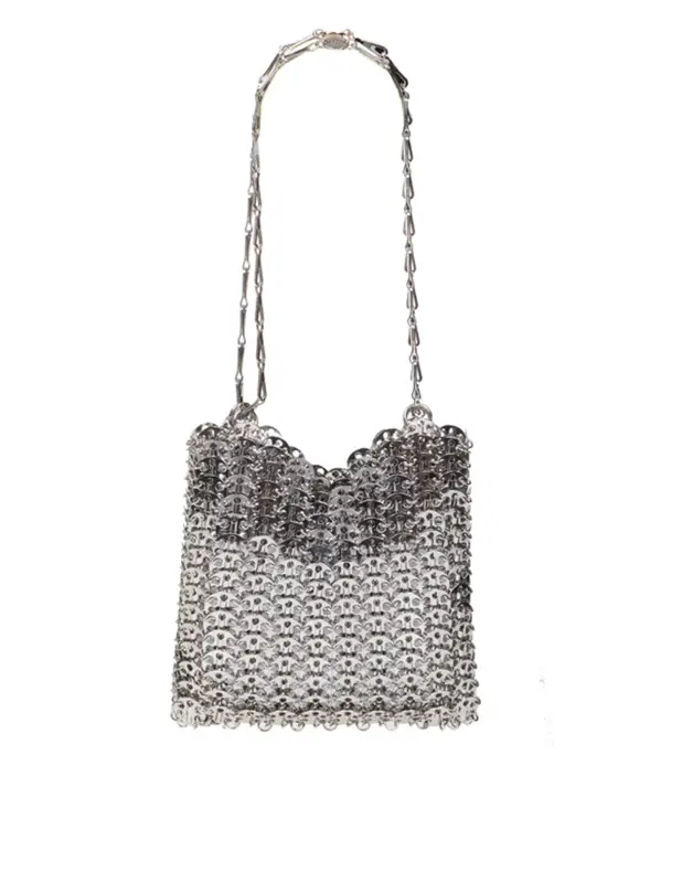 Paco Rabanne Silver Shoulder Bag $1642
