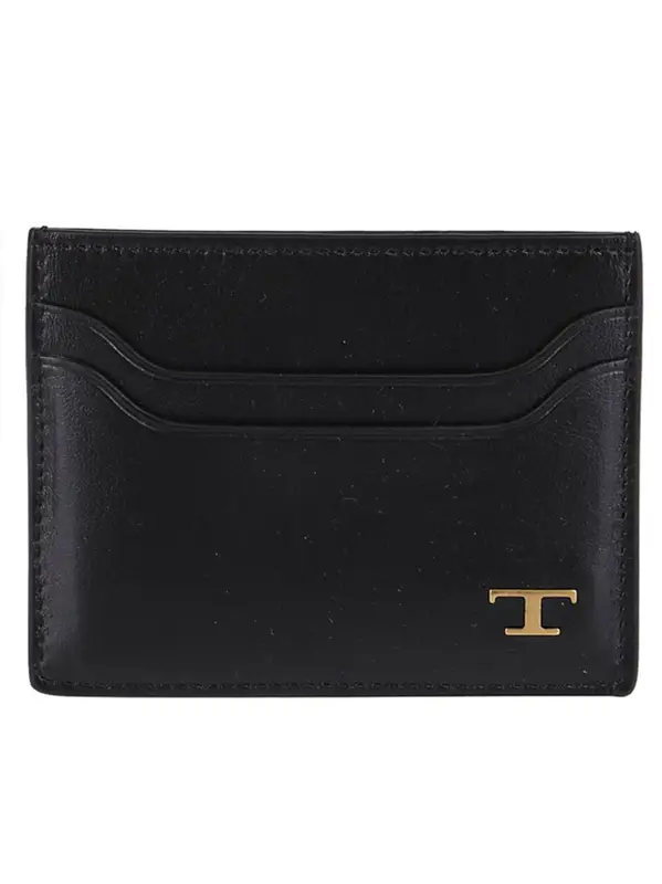 Tod's Tod's Logo Plaque Cardholder In Black $218