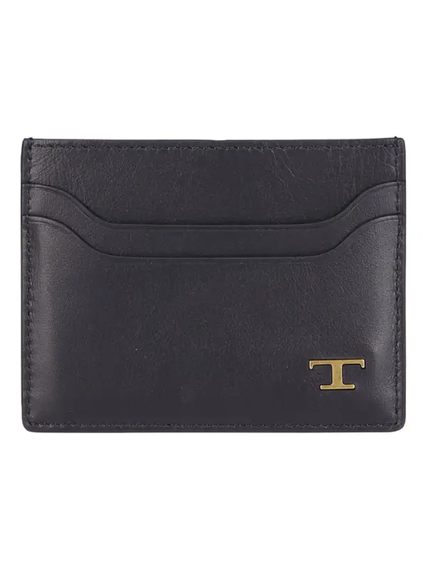 Tod's Tod's Logo Plaque Cardholder In Navy $218