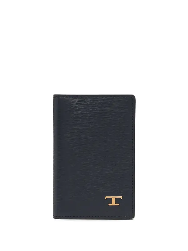 Tod's Logo Plaque Cardholder In Blue $225