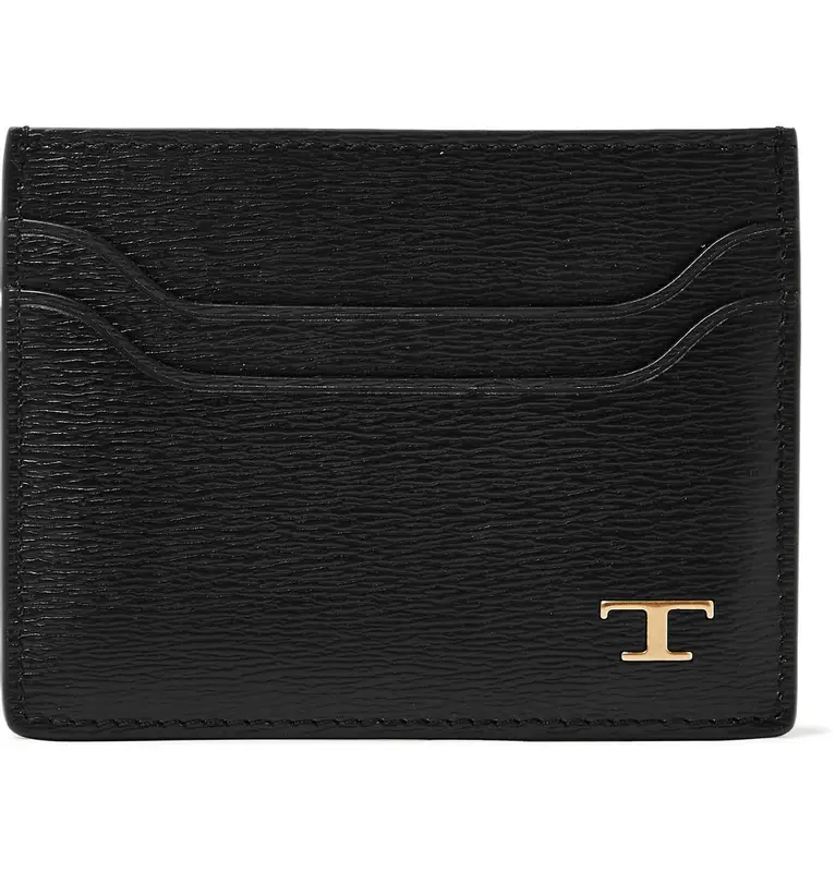 Tod's Textured-leather Cardholder In Black $245