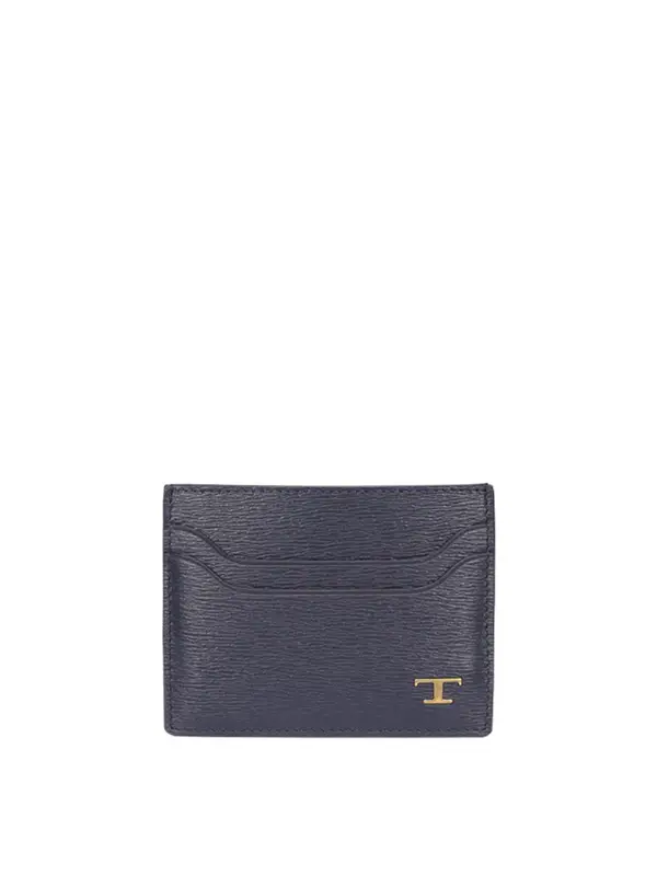 Tod's T Timeless Logo Cards Holder In Blue $246