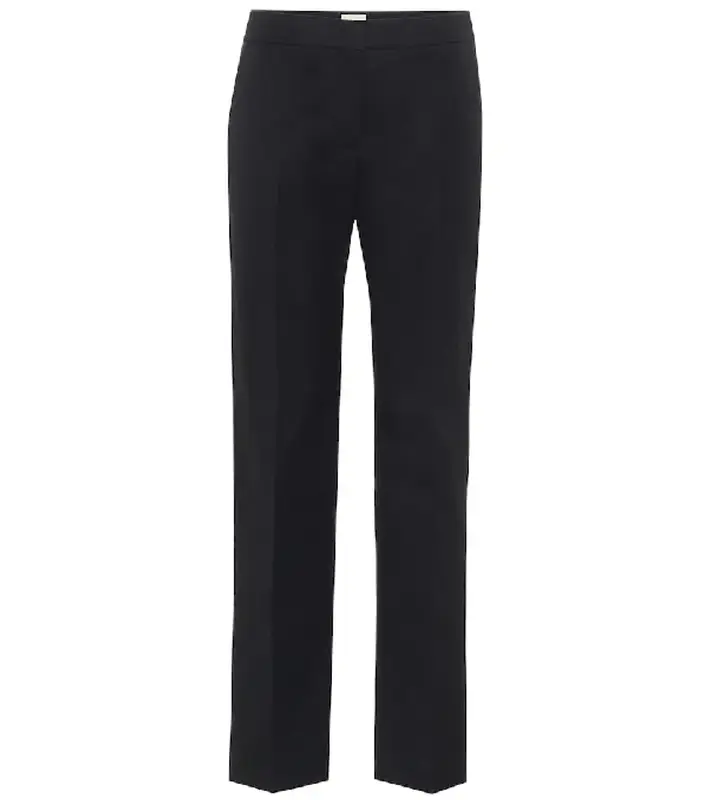 Tod's High-rise Straight Twill Pants In Black $695