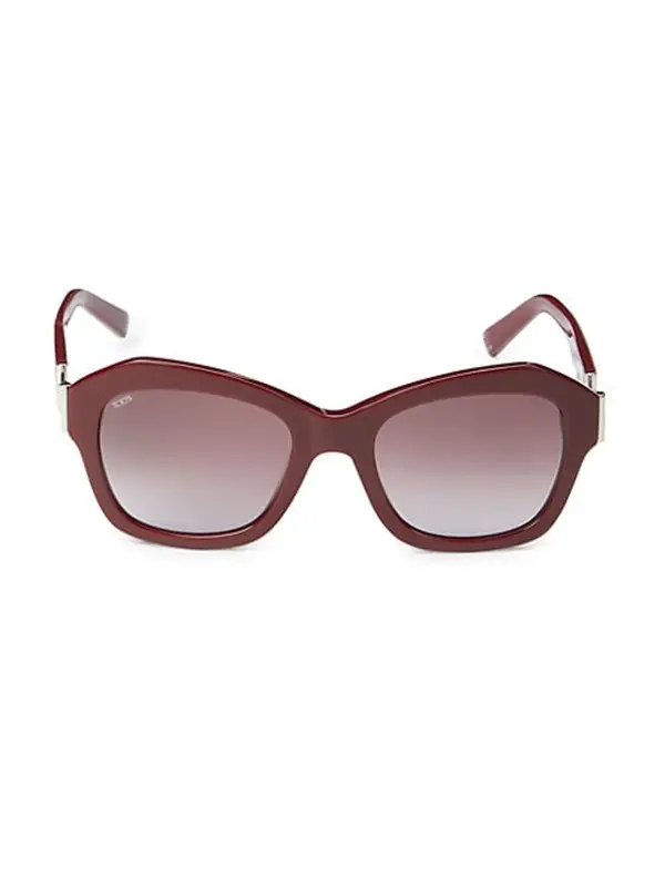 Tod's 53mm Oversized Square Sunglasses In Red $415