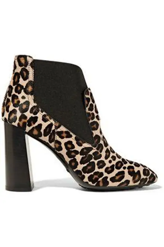 Tod's Leopard-print Calf Hair Ankle Boots In Animal Print $945