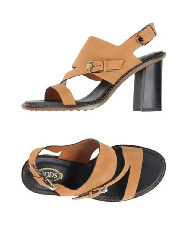 Tod's Stacked Heel Slingback Sandal (women) In Tan Suede $560