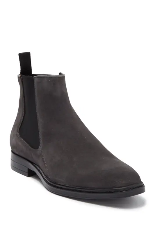 Karl Lagerfeld Side Zip Chelsea Boot In Grey $295