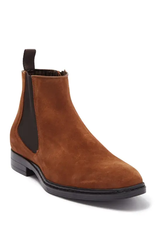 Karl Lagerfeld Side Zip Chelsea Boot In Cognac $295