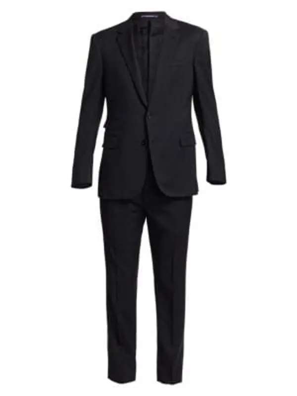 Ralph Lauren Men's Gregory Wool Serge Suit In Black $2495