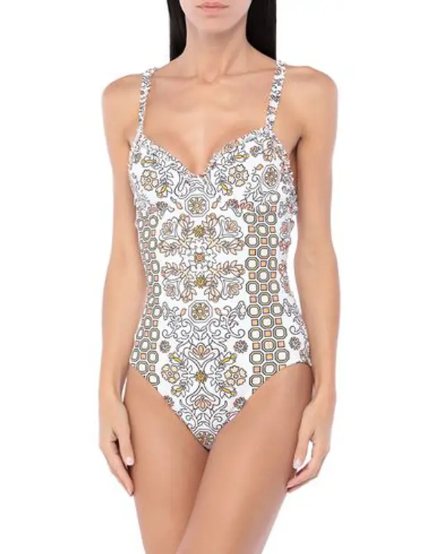 Tory Burch One-piece Swimsuits In White $174
