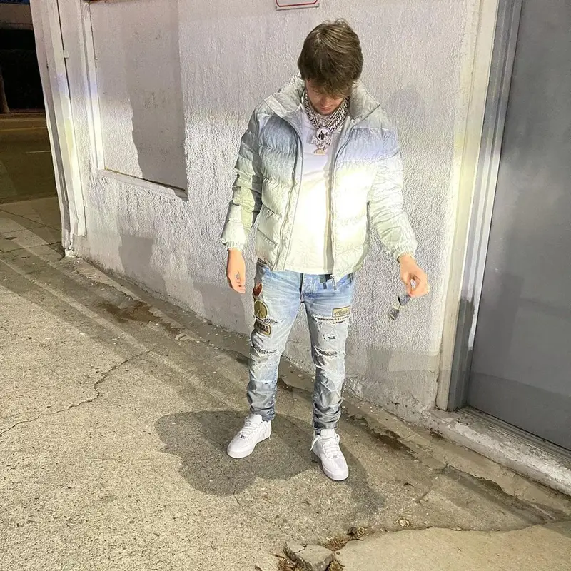 Murda Beatz outfit in Dior, Amiri, and Nike, 2021