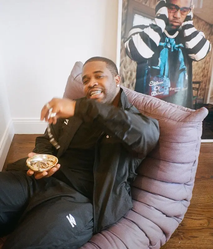 ASAP Ferg outfit in Umbro, Nike, and Grand Collection, 2021
