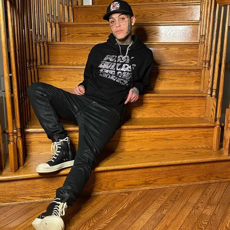 Lil Skies outfit in Rick Owens and LaRopa, 2021