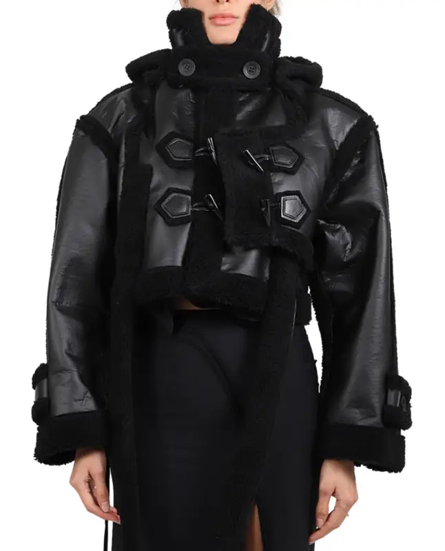 Ottolinger Black Vegan Teddy Jacket $1563