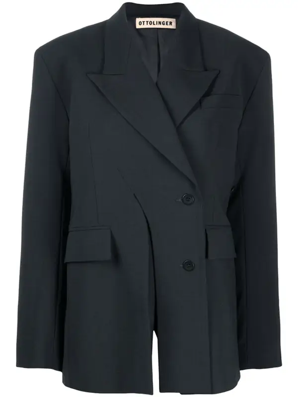 Ottolinger Wrap Style Suit Jacket In Grey $1021