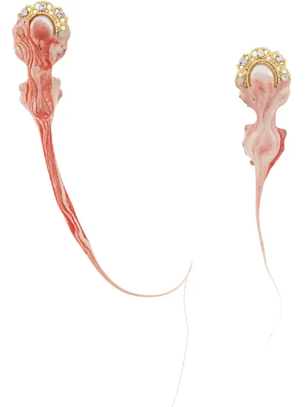 Ottolinger Pearl Red Drop Earrings $402