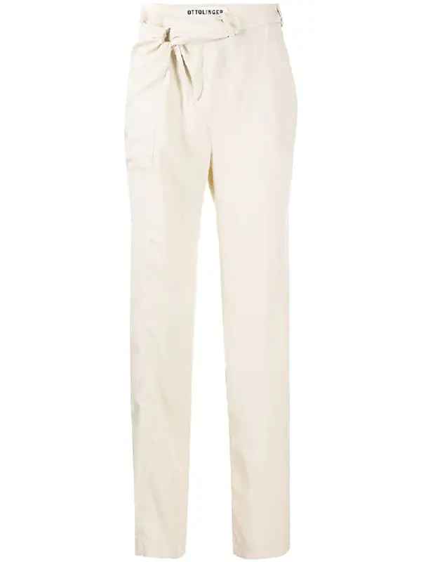 Ottolinger Knotted Tailored Trousers In Neutrals $858
