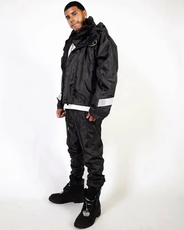 CJ outfit in Karl Kani and Timberland, 2021
