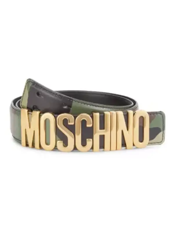 camo moschino belt