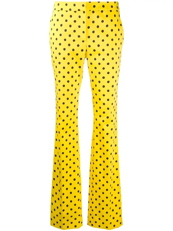 yellow polka dot trousers