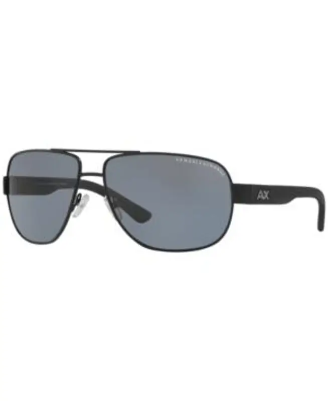 Armani Exchange Armani Exchange Polarized Sunglasses, Ax2012s In Grey-black $115