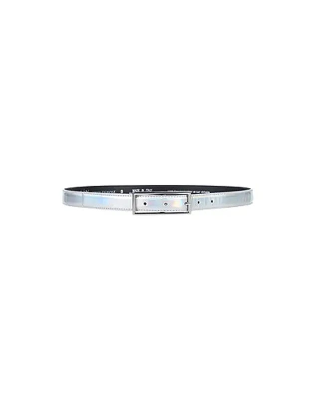 Armani Exchange Thin Belt In Silver $69