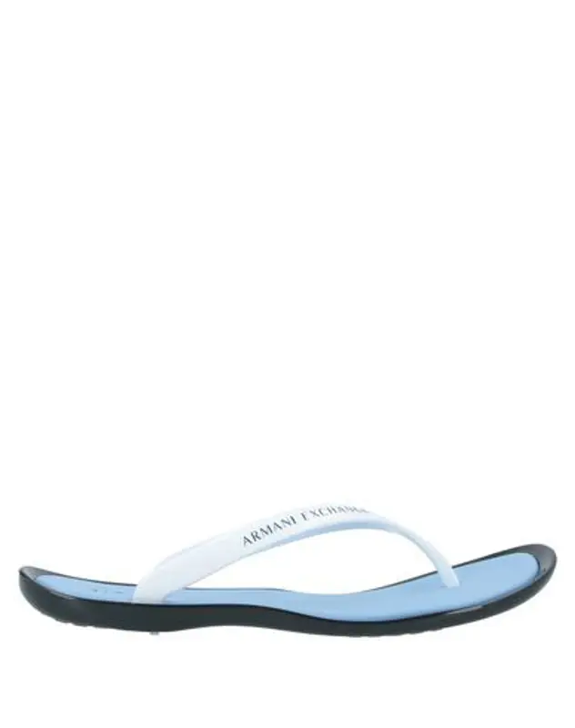 Armani Exchange Flip Flops In White $44