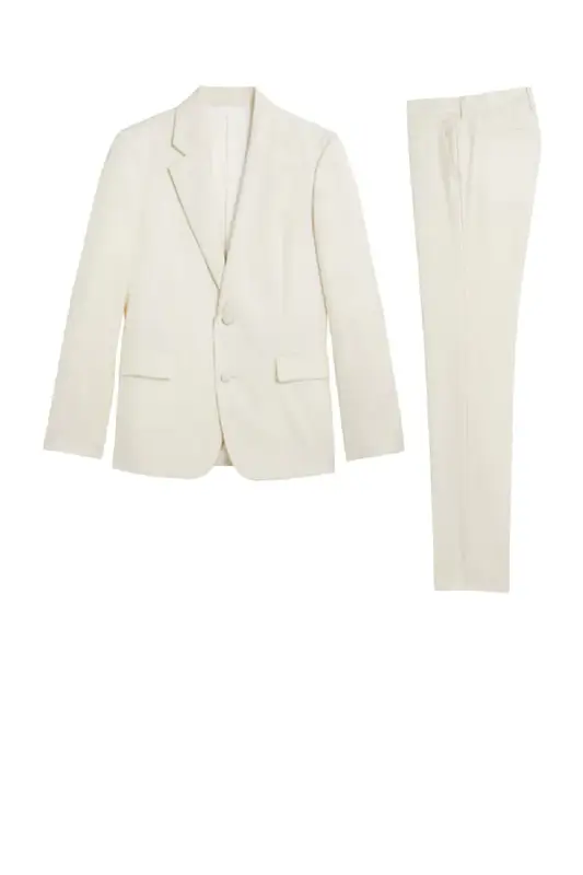 Roberto Cavalli Lynx Jacquard Tailored Suit In White $2750