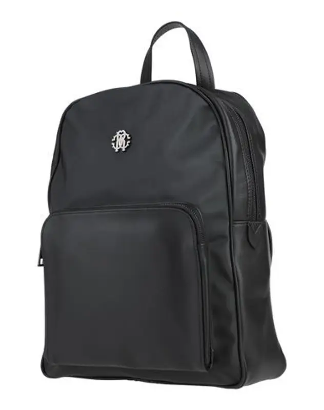 Roberto Cavalli Backpack & Fanny Pack In Black $164