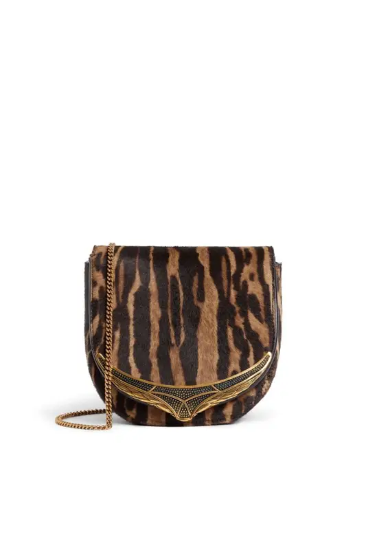 Roberto Cavalli Calf Hair Snake Shoulder Bag In T0299 $1440