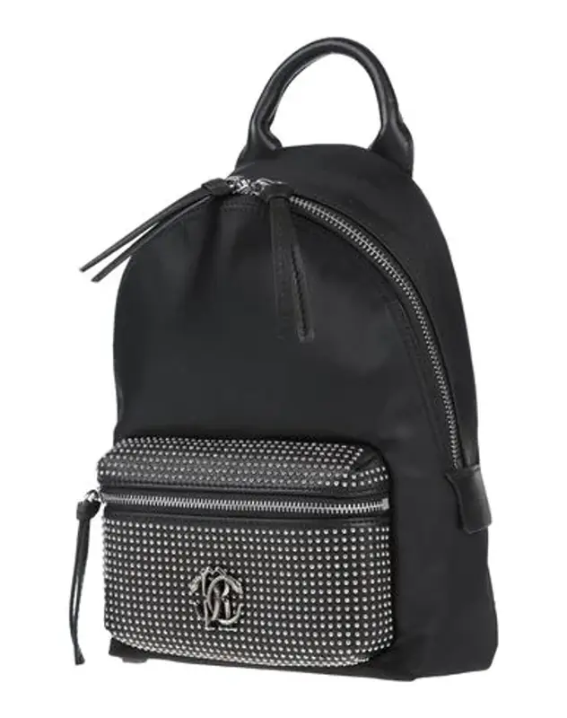 Roberto Cavalli Backpack & Fanny Pack In Black $468