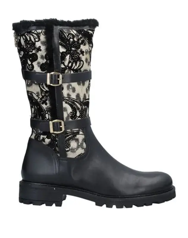 Roberto Cavalli Biker Boots In Black $610