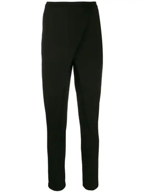 Roberto Cavalli Overlap High Waist Trousers In Black $812