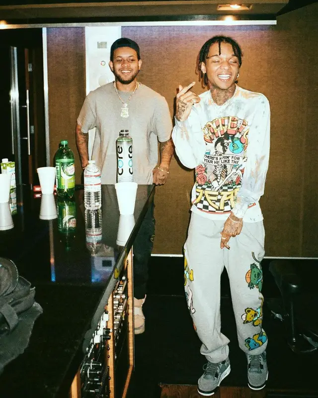 Swae Lee outfit in Grateful Dead, Market, and Jordan, 2021