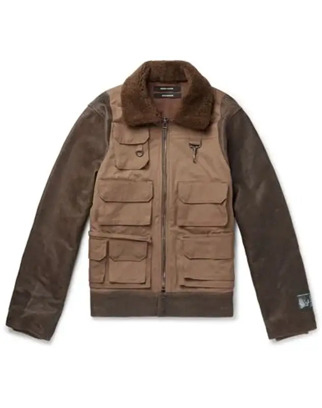 Reese Cooper Leather Jacket In Brown $1850
