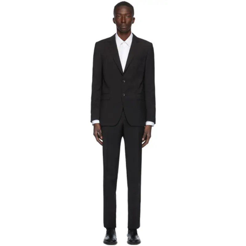 Lanvin Buttoned Lanvin Black Wool Suit In 10black $1730