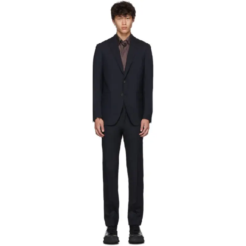 Lanvin Buttoned Lanvin Navy Attitude Suit In 29 Navy $2350